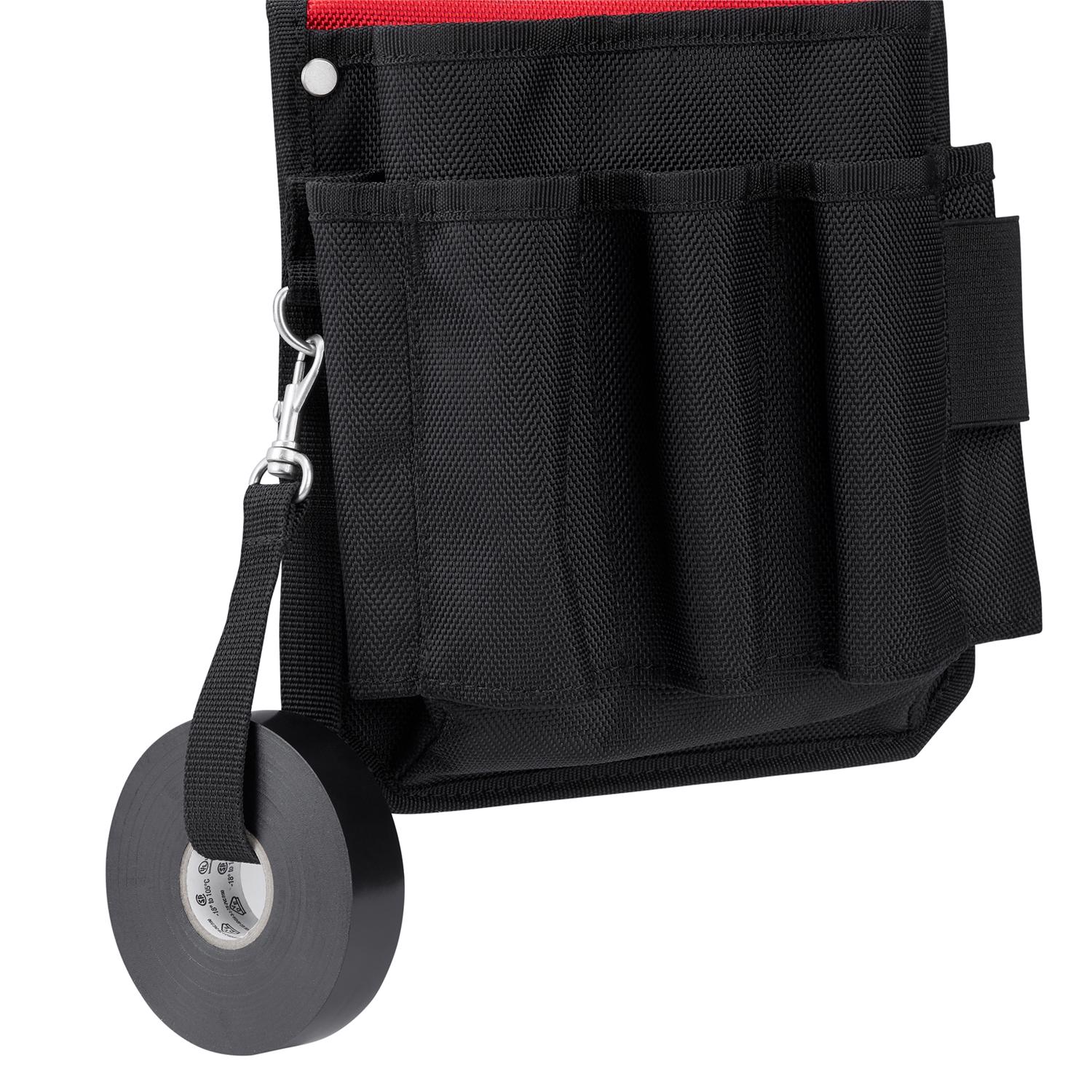 Milwaukee 6.7 in. W X 10.75 in. H Ballistic Nylon Utility Pouch 9 pocket Black/Red 1 pc