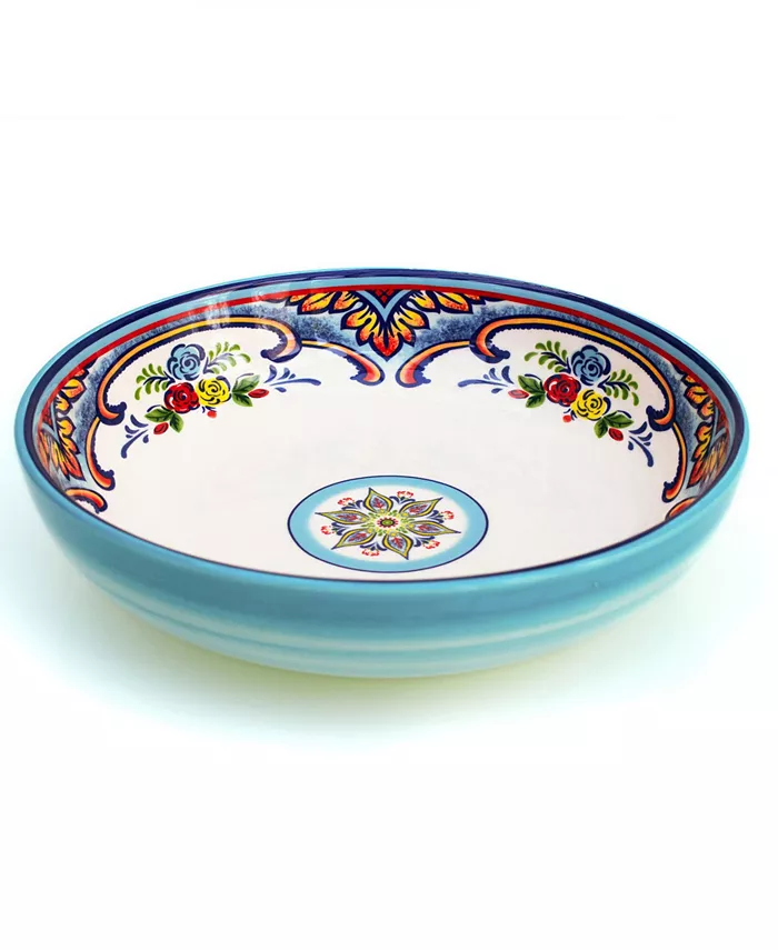 Euro Ceramica Zanzibar 4 Piece Pasta Bowl Set