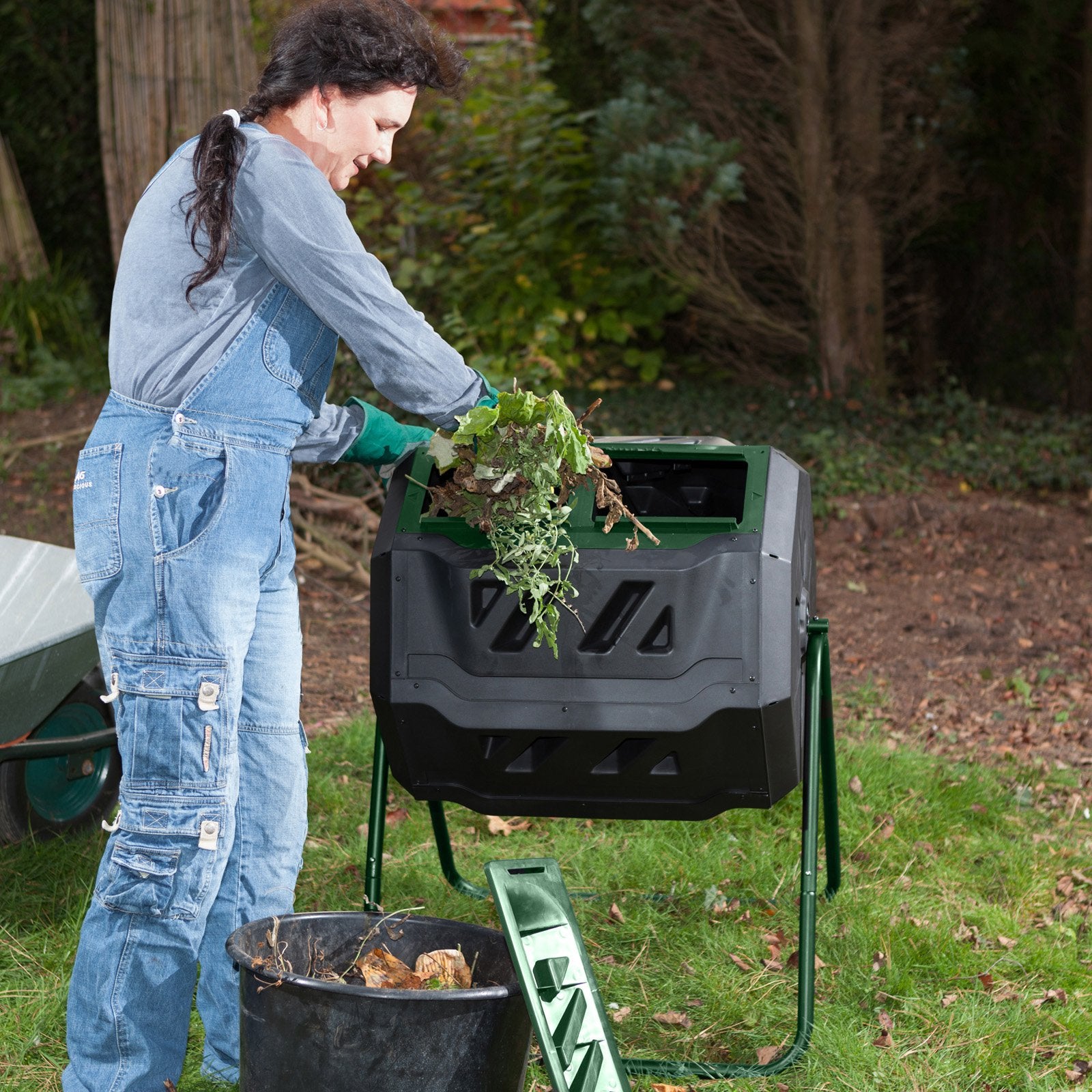 Exaco Mr.Spin Dual Compartment Compost Tumbler