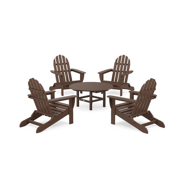 POLYWOOD Classic Folding Adirondack 5Piece Conversation Group