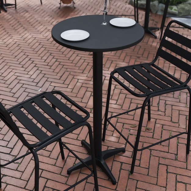 Round Aluminum Indoor outdoor Bar Height Table