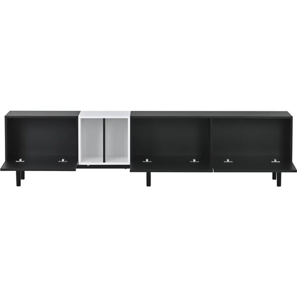 TV Stand for 80'' TV with 3 Doors，Entertainment Center - 83 inches