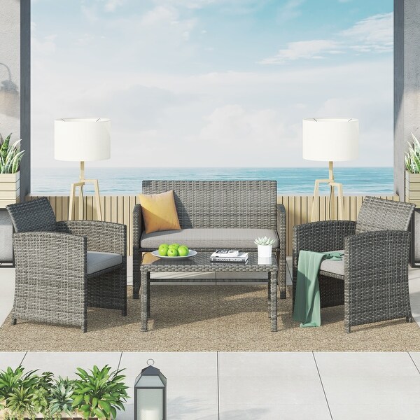 Corvus Alsace 4piece Outdoor Rattan Wicker Sofa Set