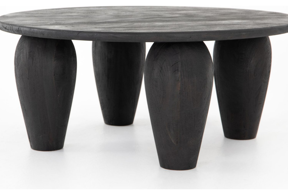 Maricopa Dark Totem Coffee Table   Transitional   Coffee Tables   by Zin Home  Houzz