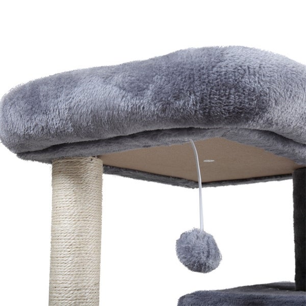 Double-layer cat Tree with cat house and ladder