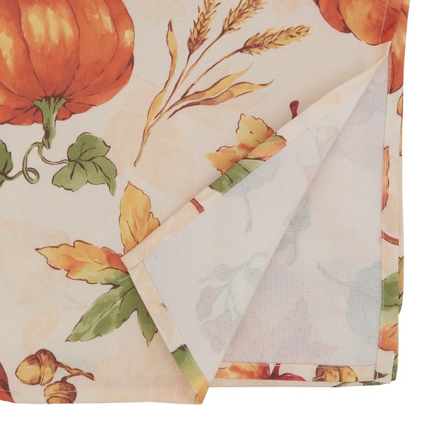 Saro Lifestyle Fall Tablecloth With Pumpkin Design