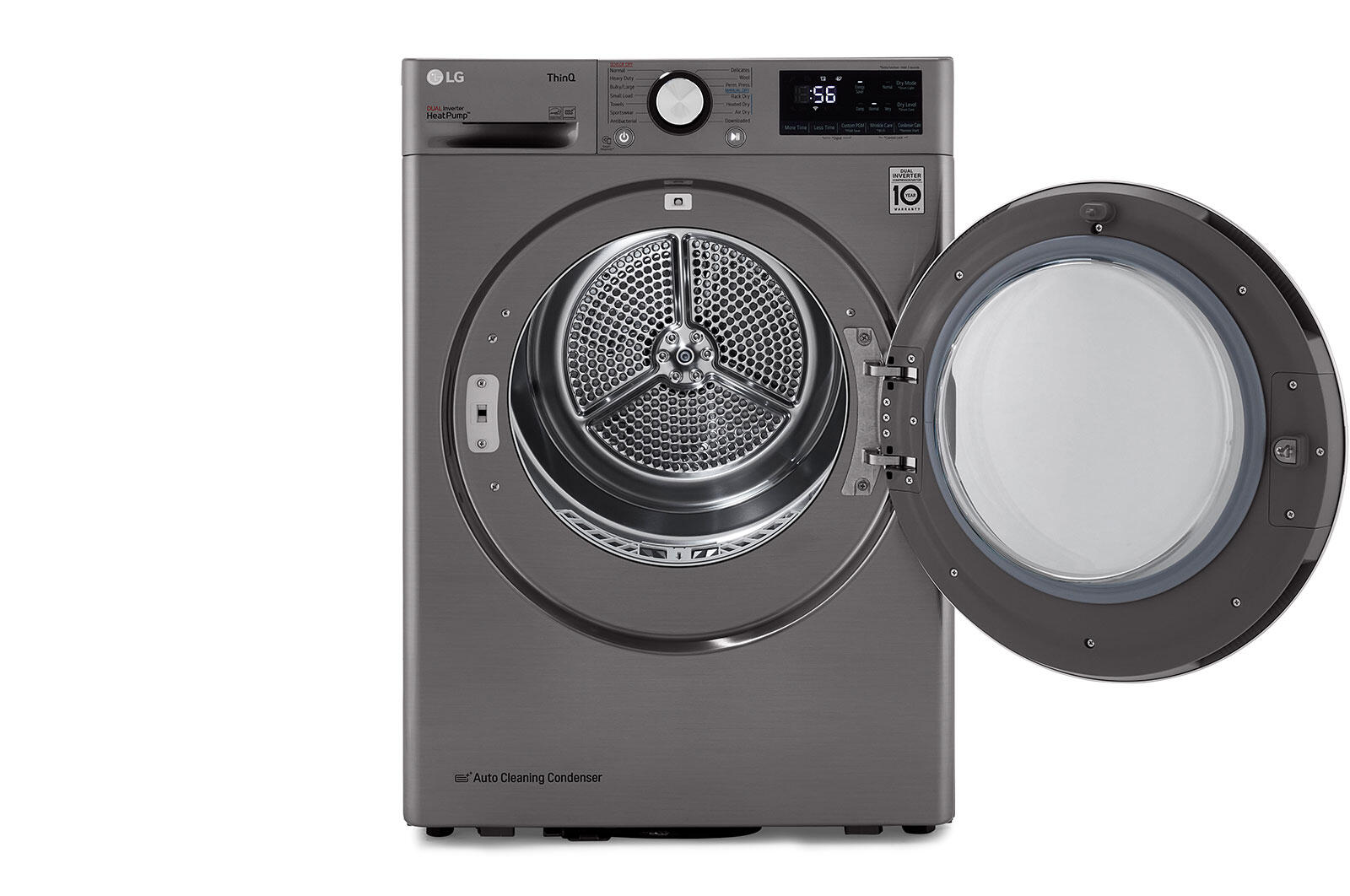 Lg DLHC1455V 4.2 Cu.Ft. Smart Wi-Fi Enabled Compact Front Load Dryer With Dual Inverter Heatpump™ Technology