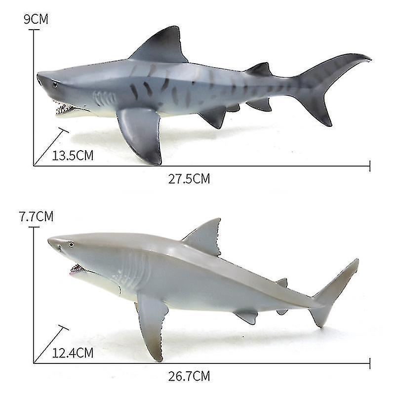 Megalodon Tiger Shark Great White Shark Marine Animal Doll Collection Toy Gift Shark Decoration Mode