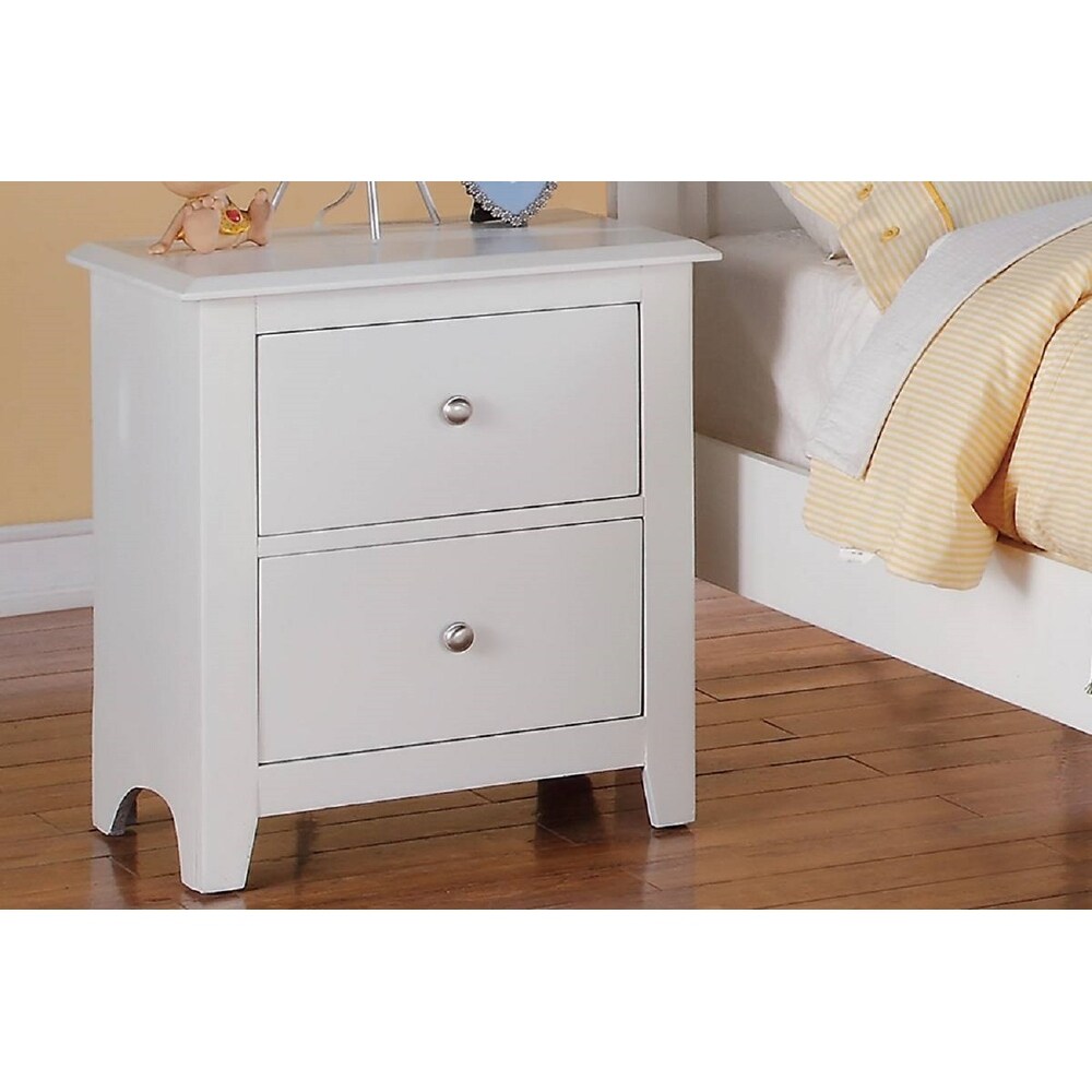 Nightstand With 2 Drawers Storage