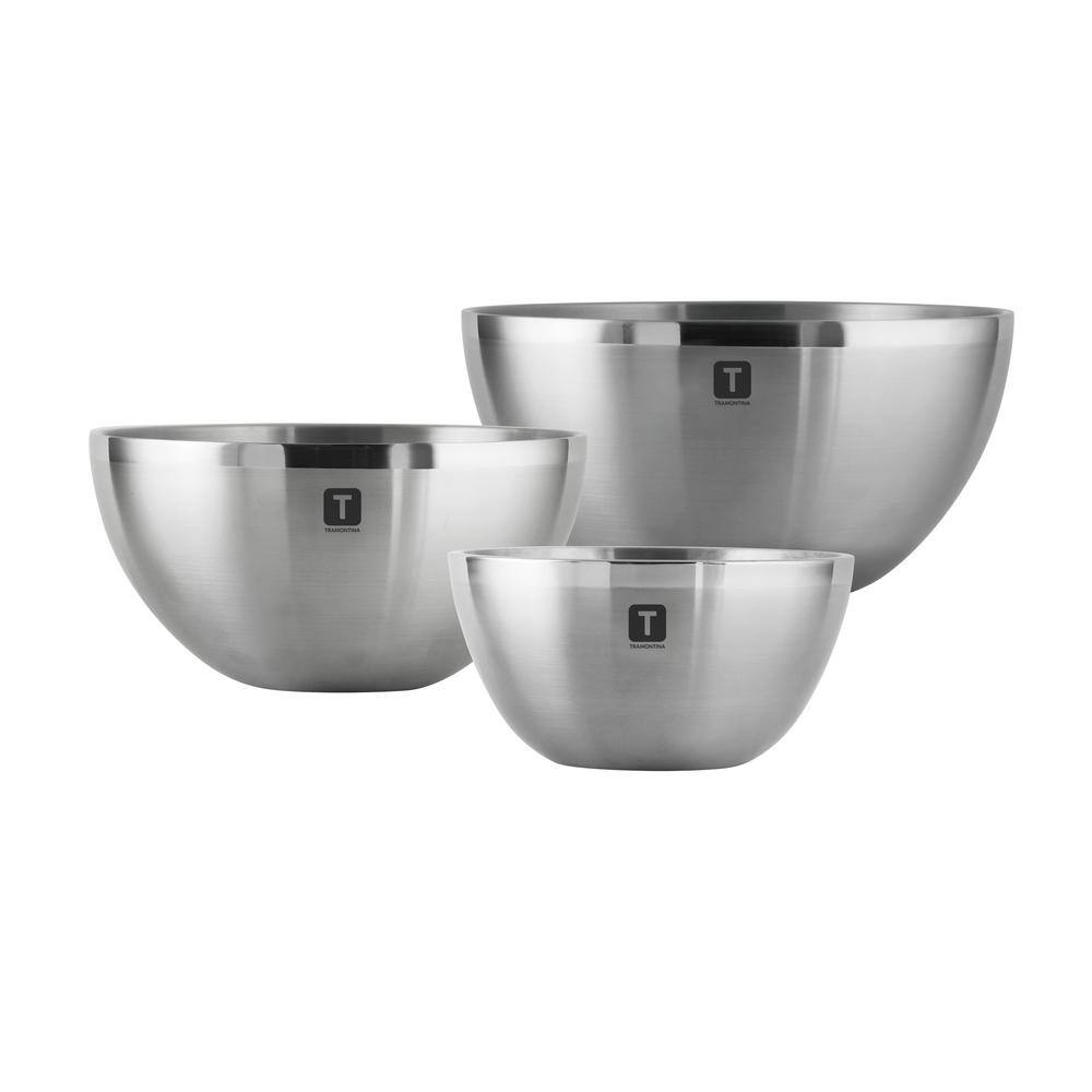 Tramontina Gourmet 3-Piece Double Wall Stainless Steel Mixing Bowls 80202008DS