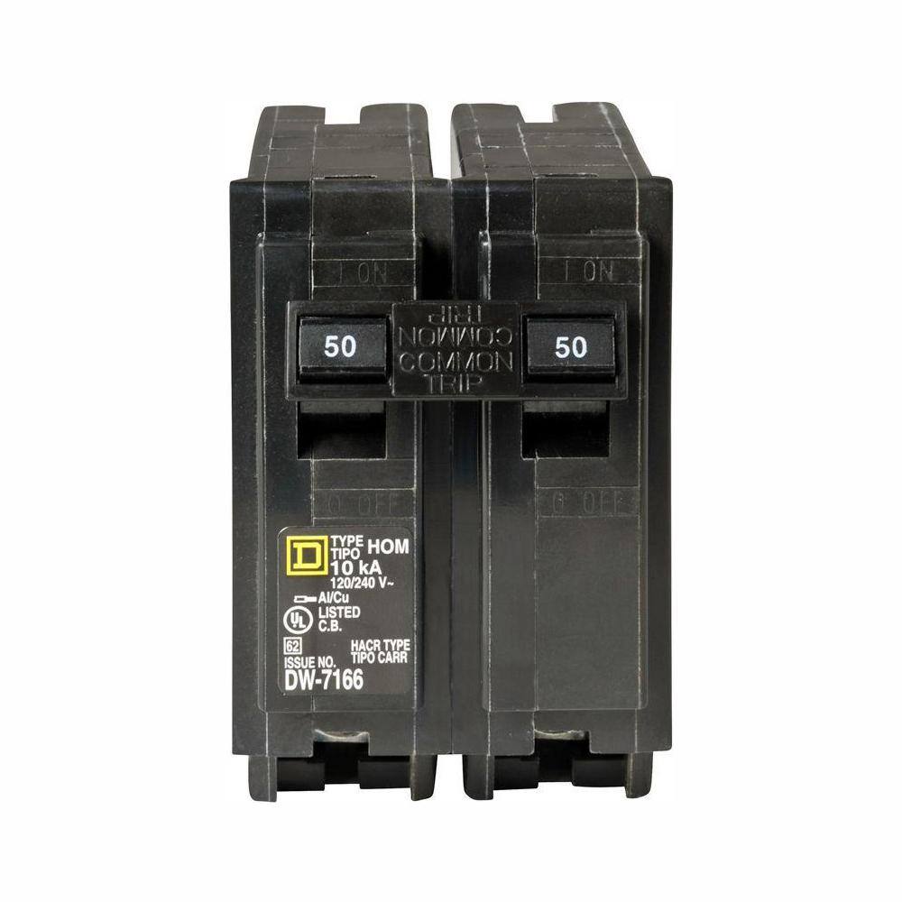 Square D Homeline 50 Amp 2-Pole Circuit Breaker (3-Pack) HOM250CP3