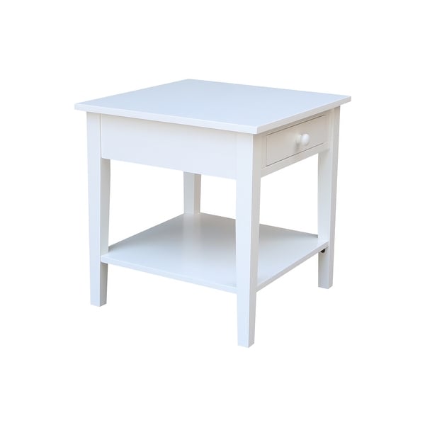 Spencer Square Solid Parawood End Table - 24 in. W x 24 in. D x 25 in. H