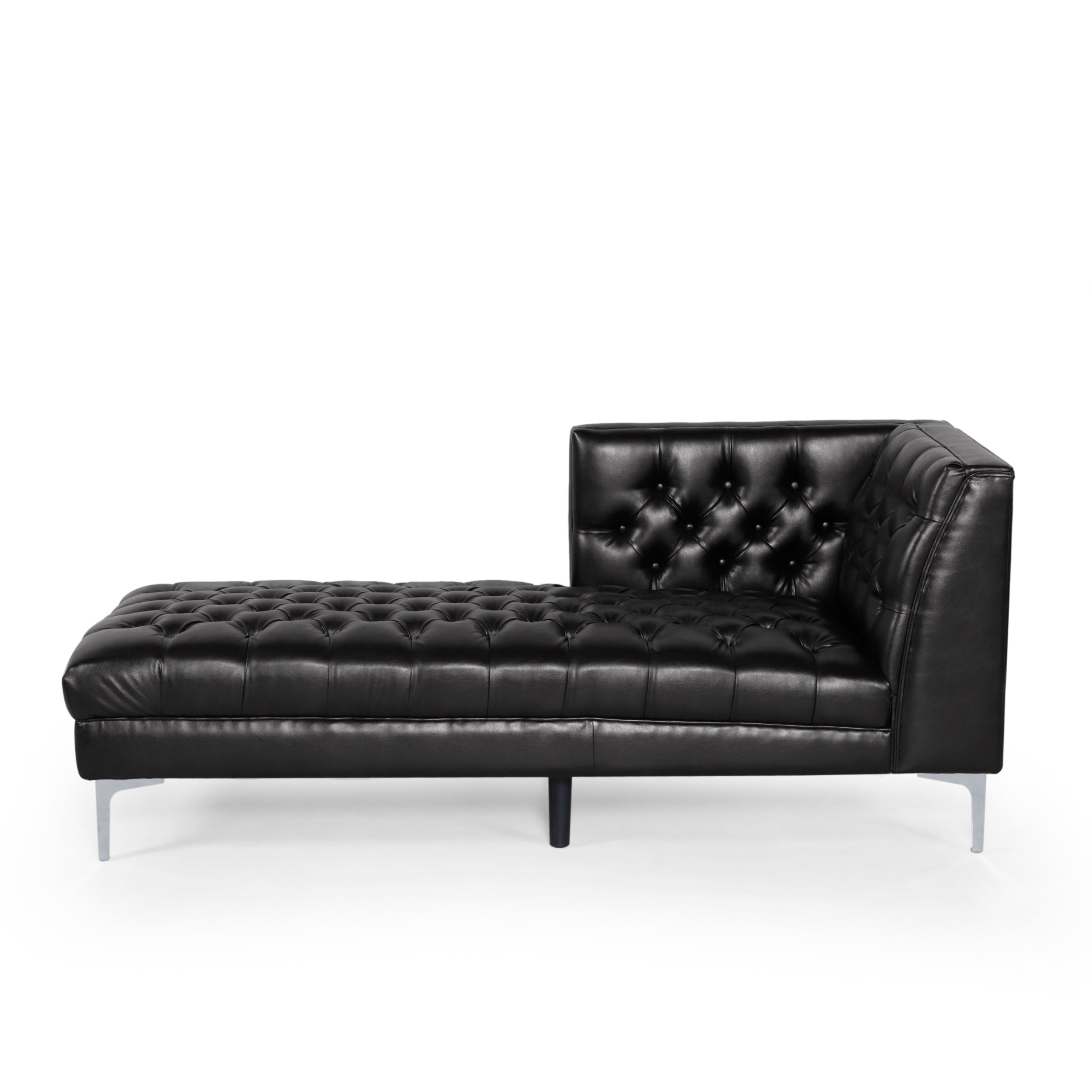 Bluffton Contemporary Tufted One Armed Chaise Lounge