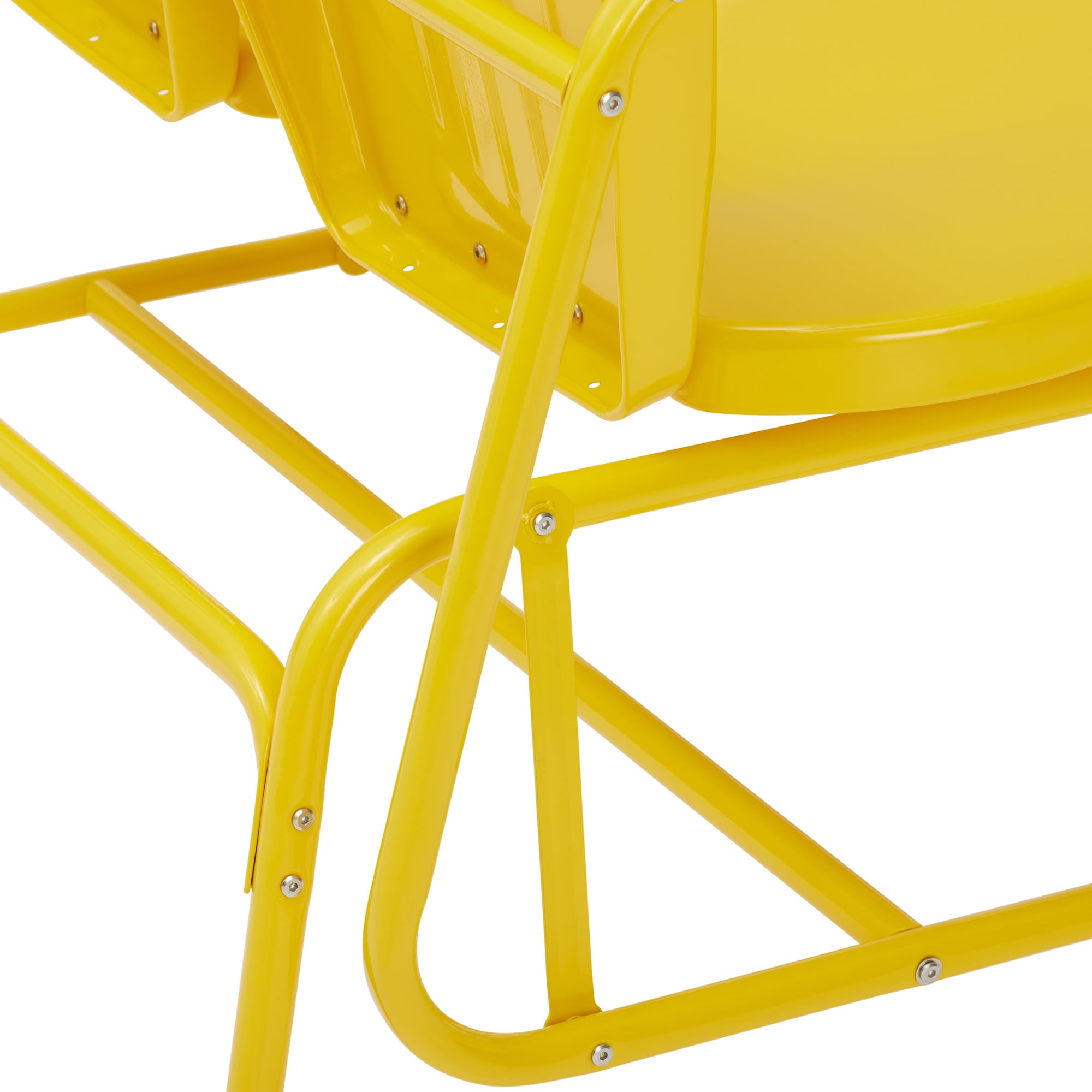 Mainstays Retro Yellow Outdoor Steel Glider