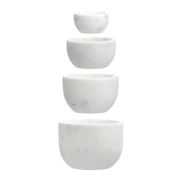 White Marble Bowls (Set of 4)