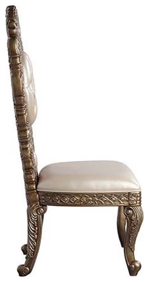 Benzara BM262221 S/2 Side Chair With Intricate Carvings  ampQueen Anne Legs  Brown   Victorian   Dining Chairs   by Uber Bazaar  Houzz