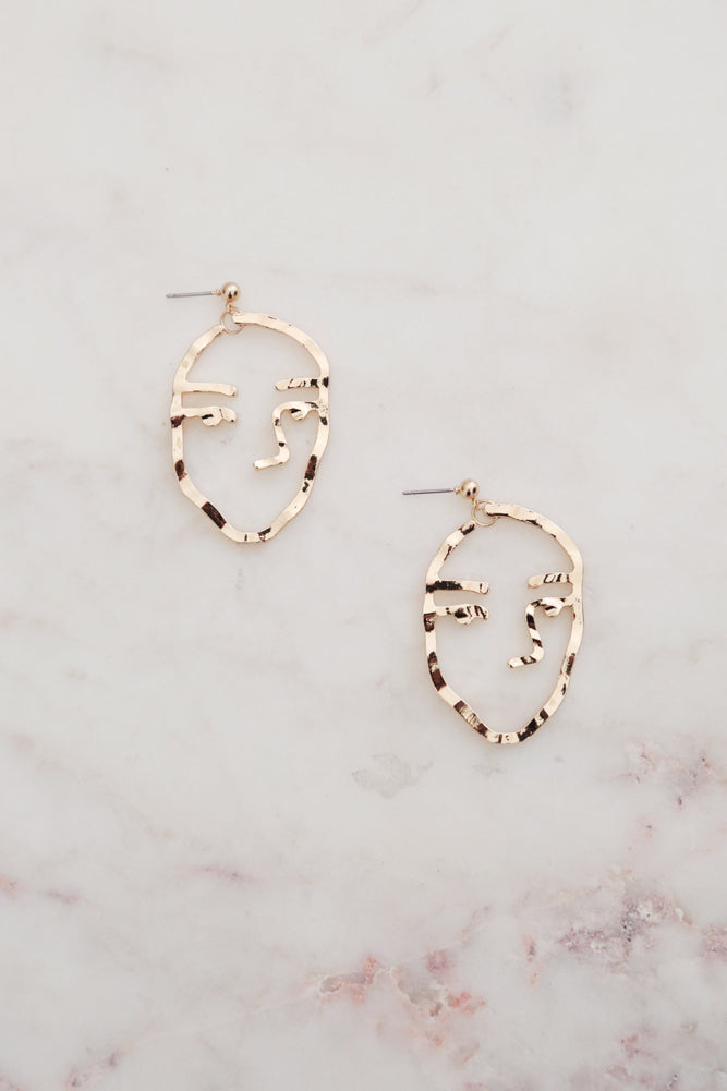 Love Lives Here Earrings Gold