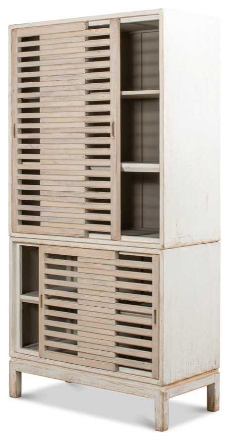 Groovy Doors Bookcase Whitewash   Farmhouse   Bookcases   by HedgeApple  Houzz