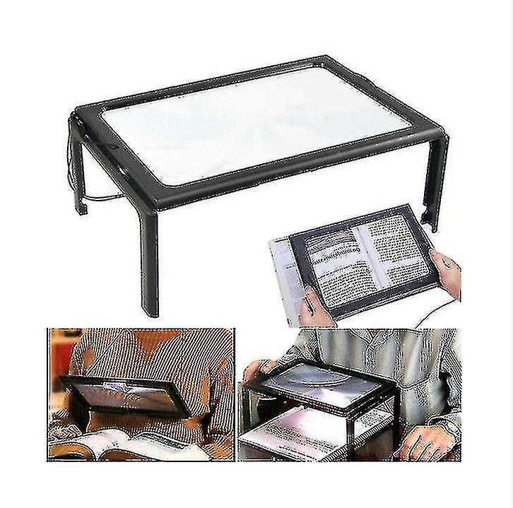 Reading Magnifier Full Page Optical Magnifying Foldable Led Desk Magnifying Glass