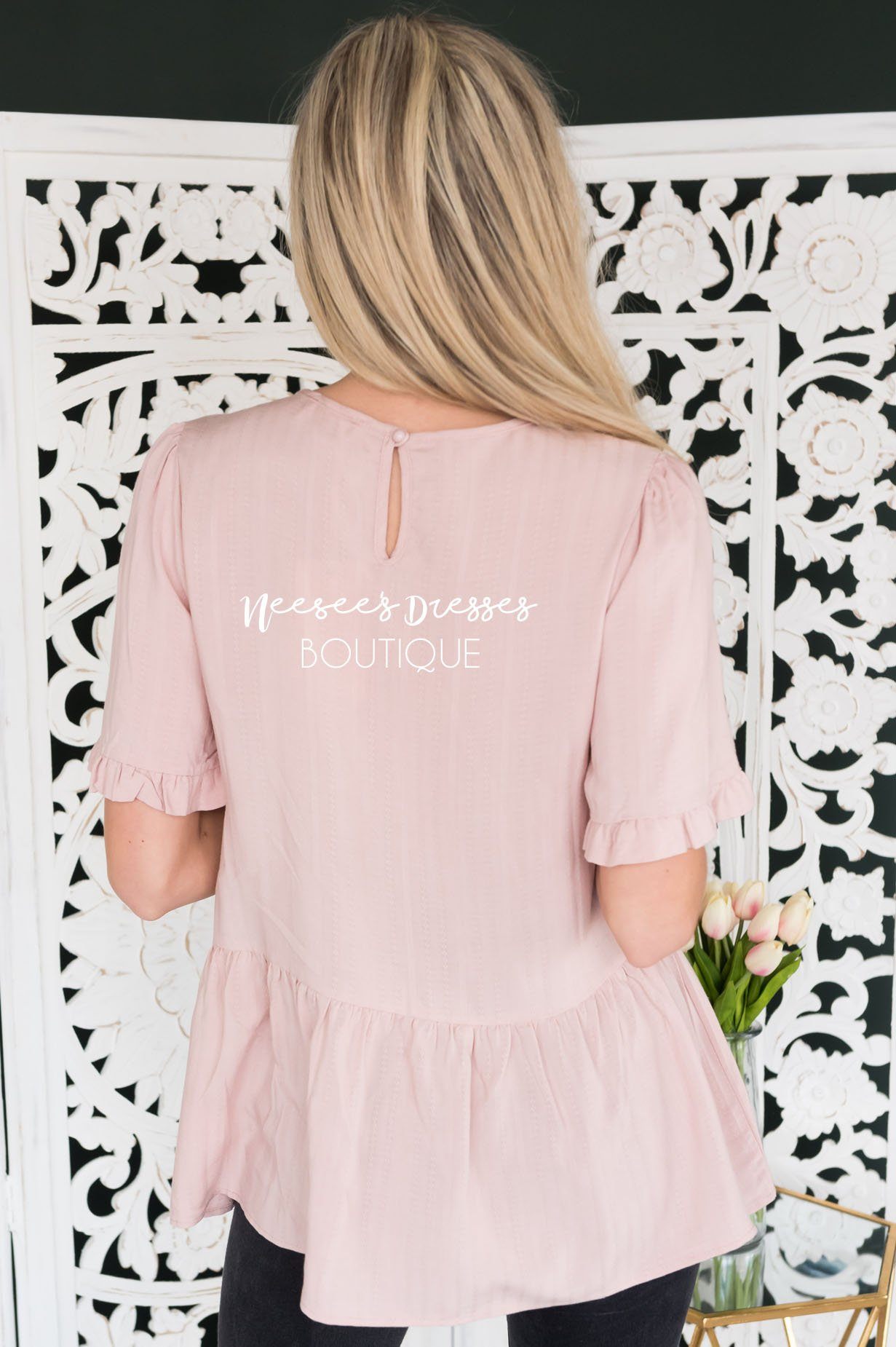 Cool Moves Modest Peplum Blouse