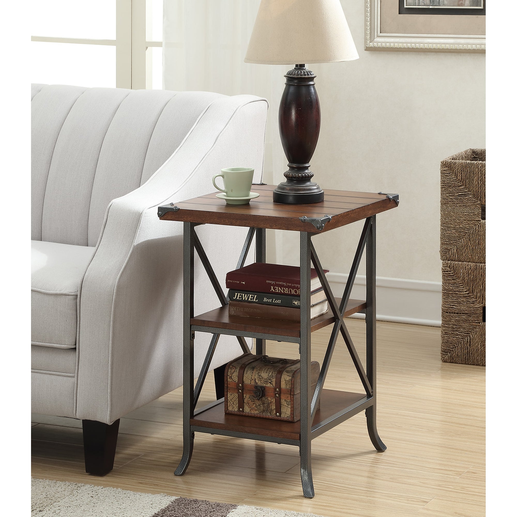 Carbon Loft Brookline 2-shelf Rustic Industrial End Table