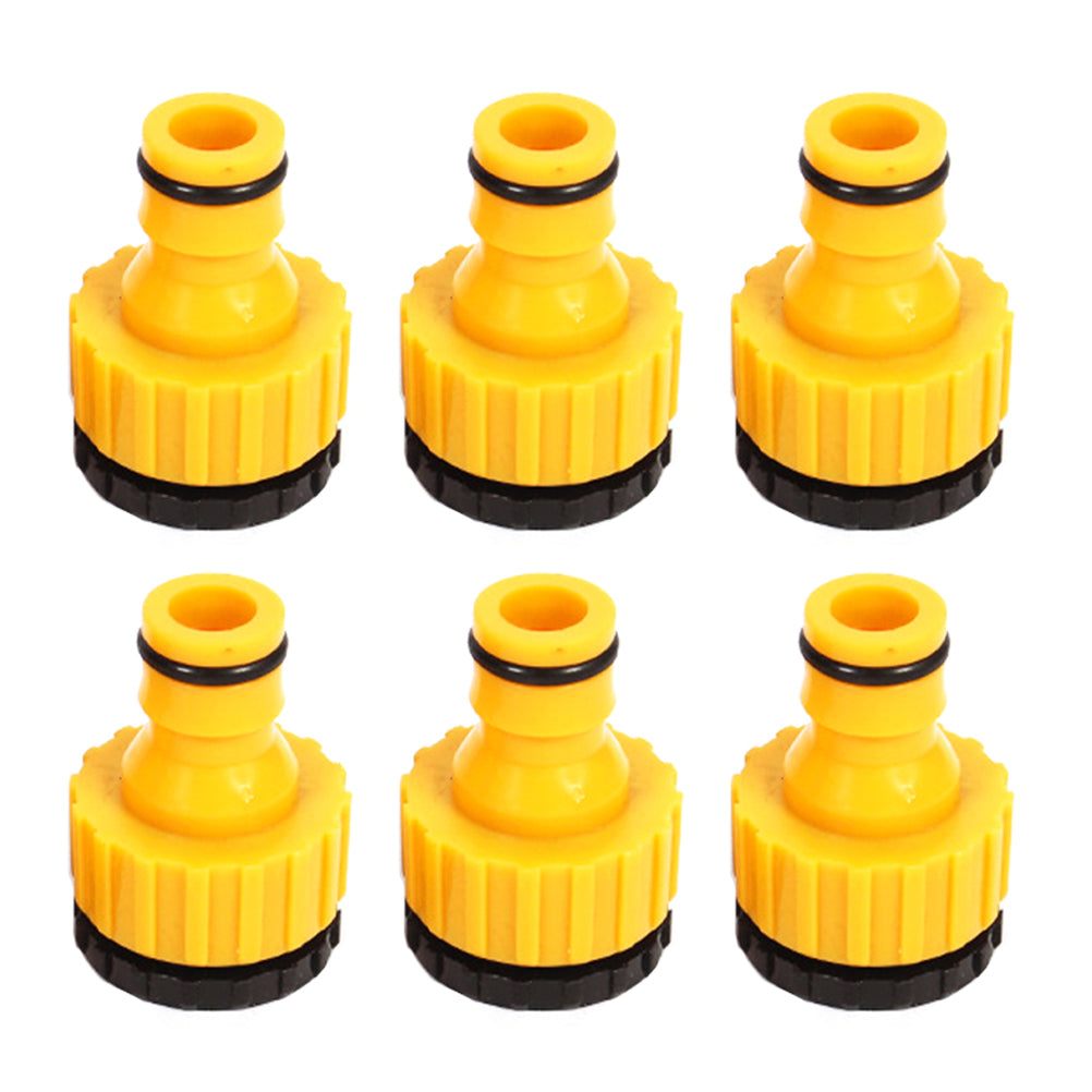 NUOLUX 6 Pcs 1/2 and 3/4 Inch Faucet Adapter Washing Machine Hose Fittings Quick Connector Adapter Garden tap Watering Hose Pipe Fitting Adapter