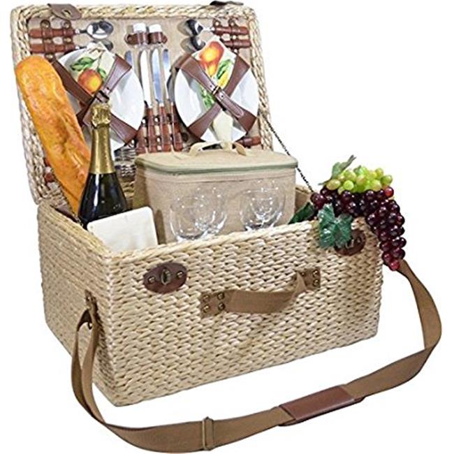 Primeware 6035-TF 21 x 15 x 11 in. Reunion Picnic Basket Service for Four