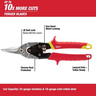 MW Left Right and Straight Aviation Snips with Utility Knife's (5-Pack) 48-22-4533-48-22-1503