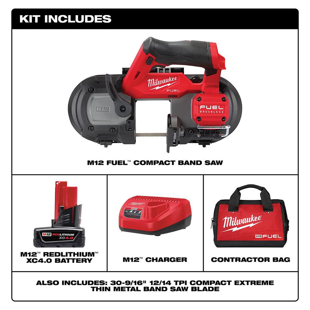 Milwaukee M12 FUEL Compact Band Saw Kit 2529-21XC from Milwaukee