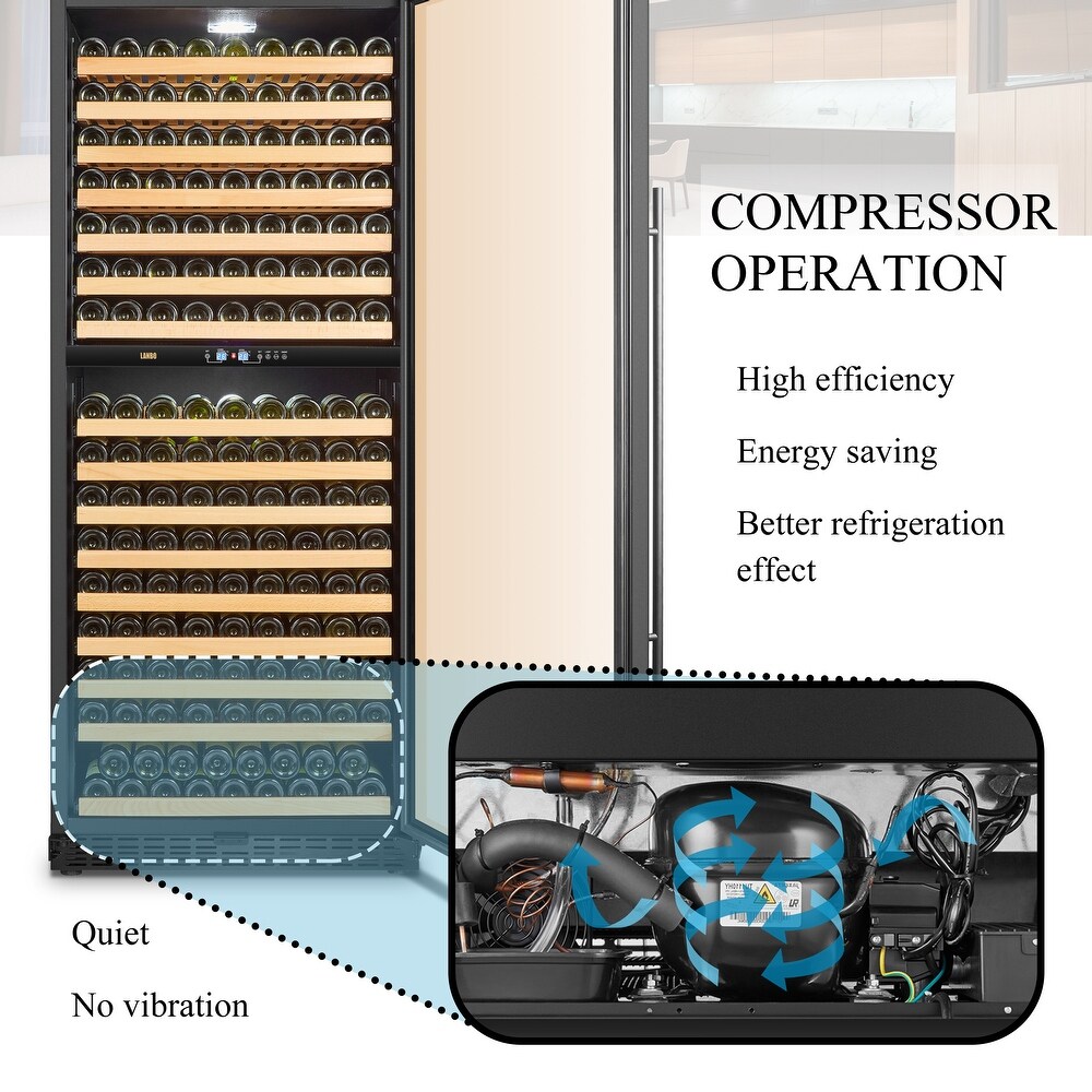 Lanbo Freestanding Dual Zone Wine Cooler Refrigerator  287 Bottles