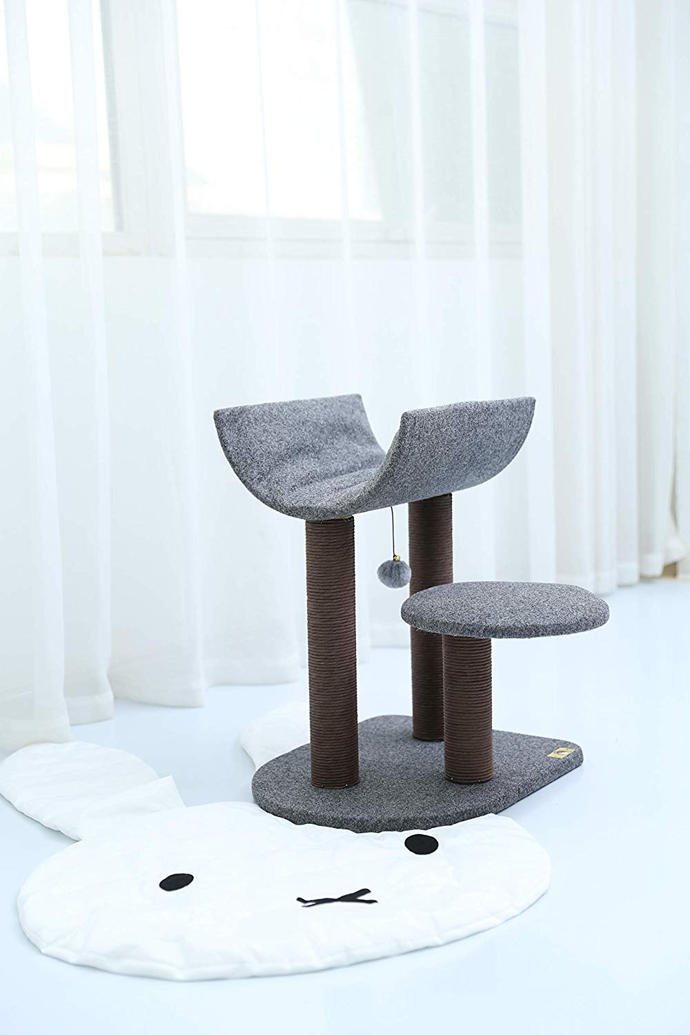 Catry Gray and Brown Cradle Style Cat Tree， Size 20