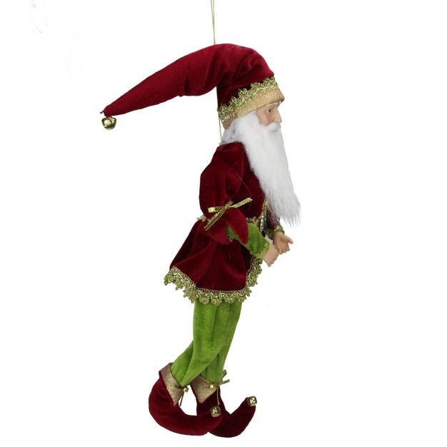 Red And Green Whimsical Elf Christmas Decor Figurine