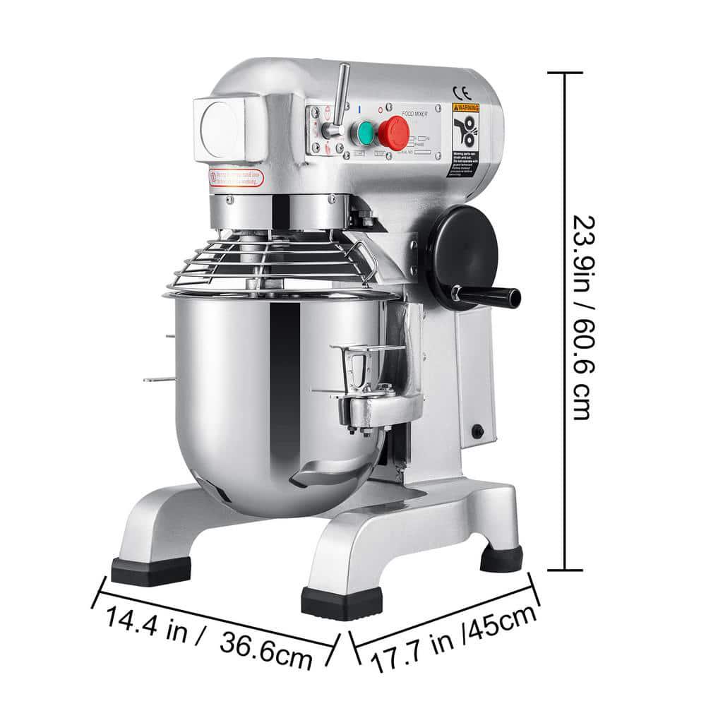 VEVOR 10 Qt Kitchen Mixer Professional 3 Speeds Adjustable Commercial Food Mixer with Stainless Steel for Mixing Dough