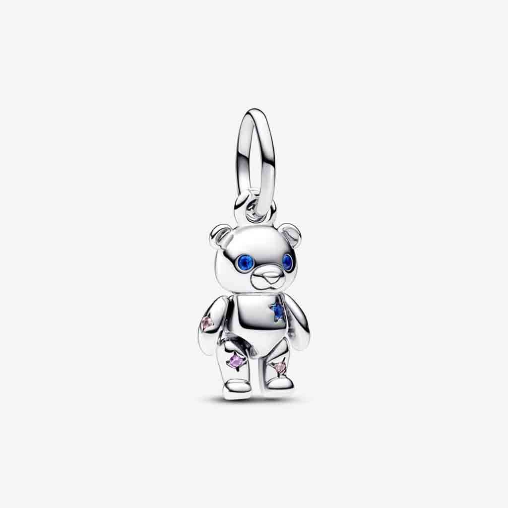 PANDORA  Teddy Bear Charm & Necklace Gift Set