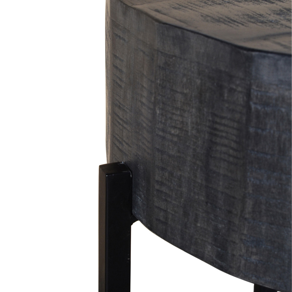 Contemporary Wood Accent Table   Industrial   Side Tables And End Tables   by WHI  Houzz