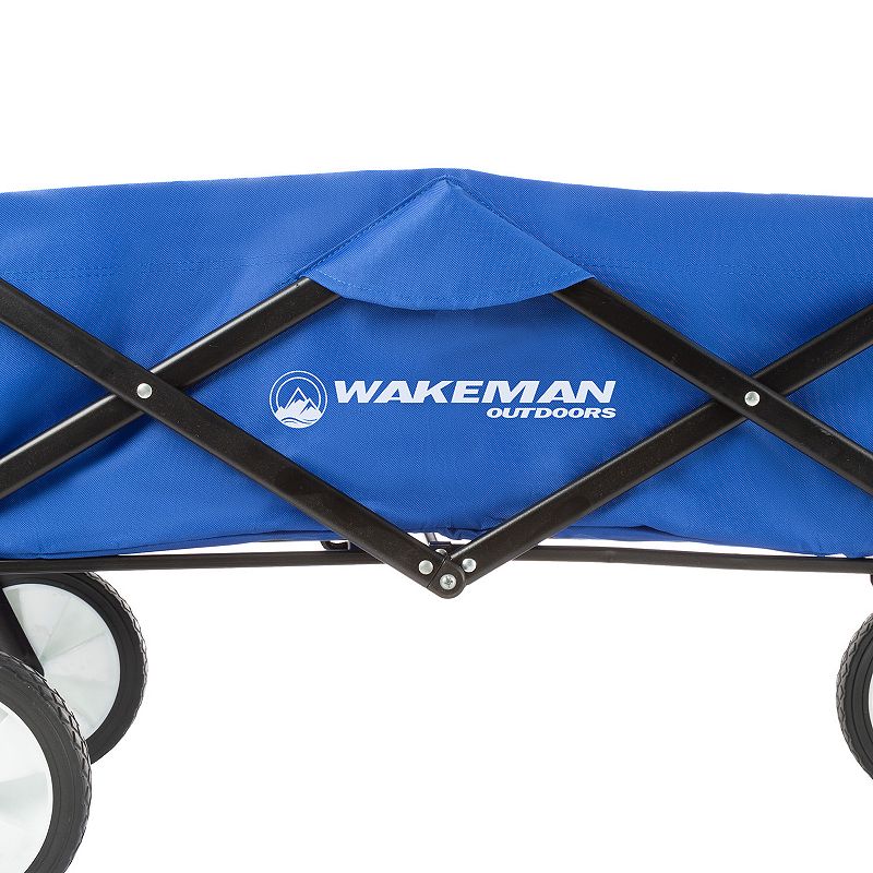 Wakeman Outdoors Folding Wagon Utility Pull Cart with Telescoping Handle