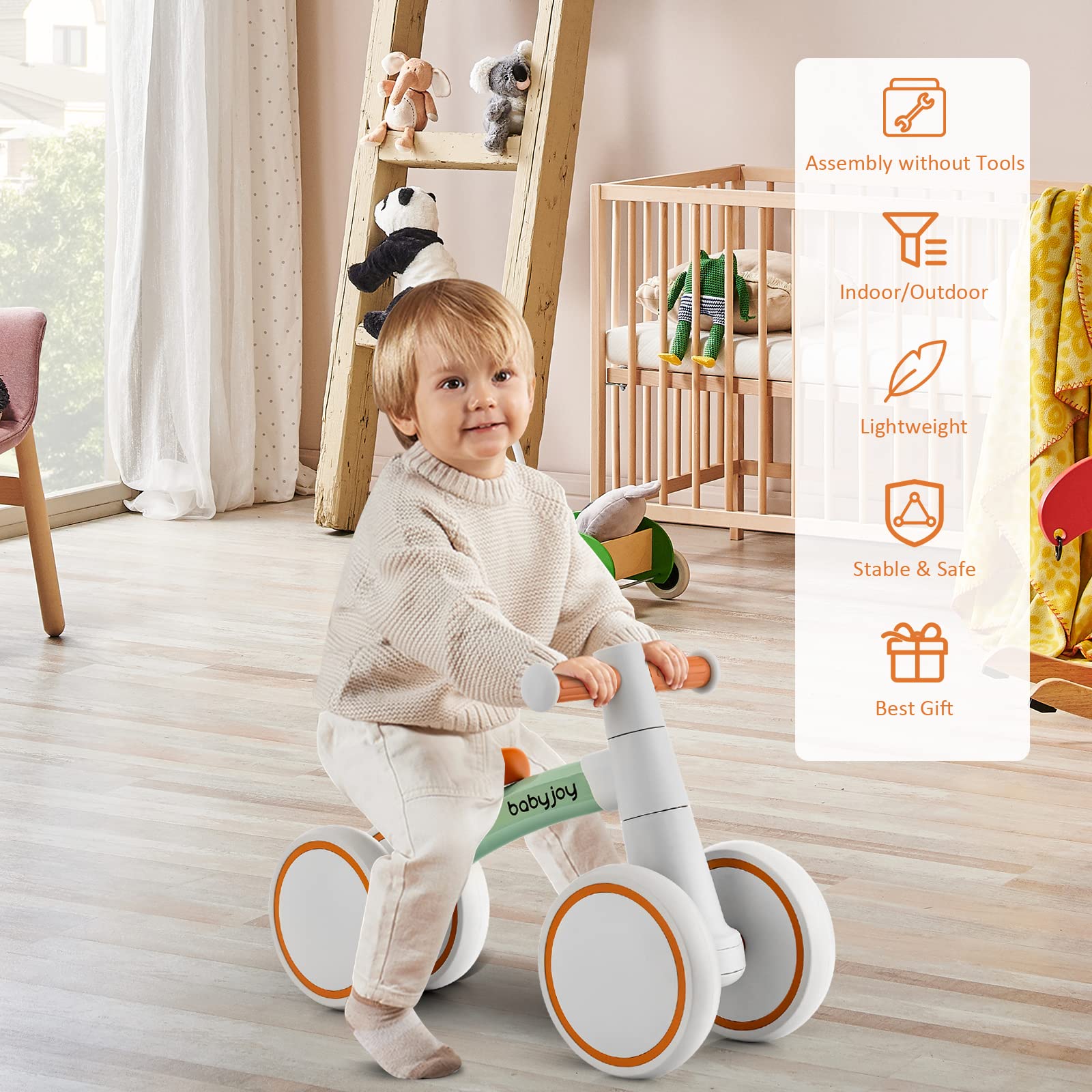 Costzon Baby Balance Bikes for 12-36 Months, Cute Toddler Bicycles to Train Baby from Standing to Walking