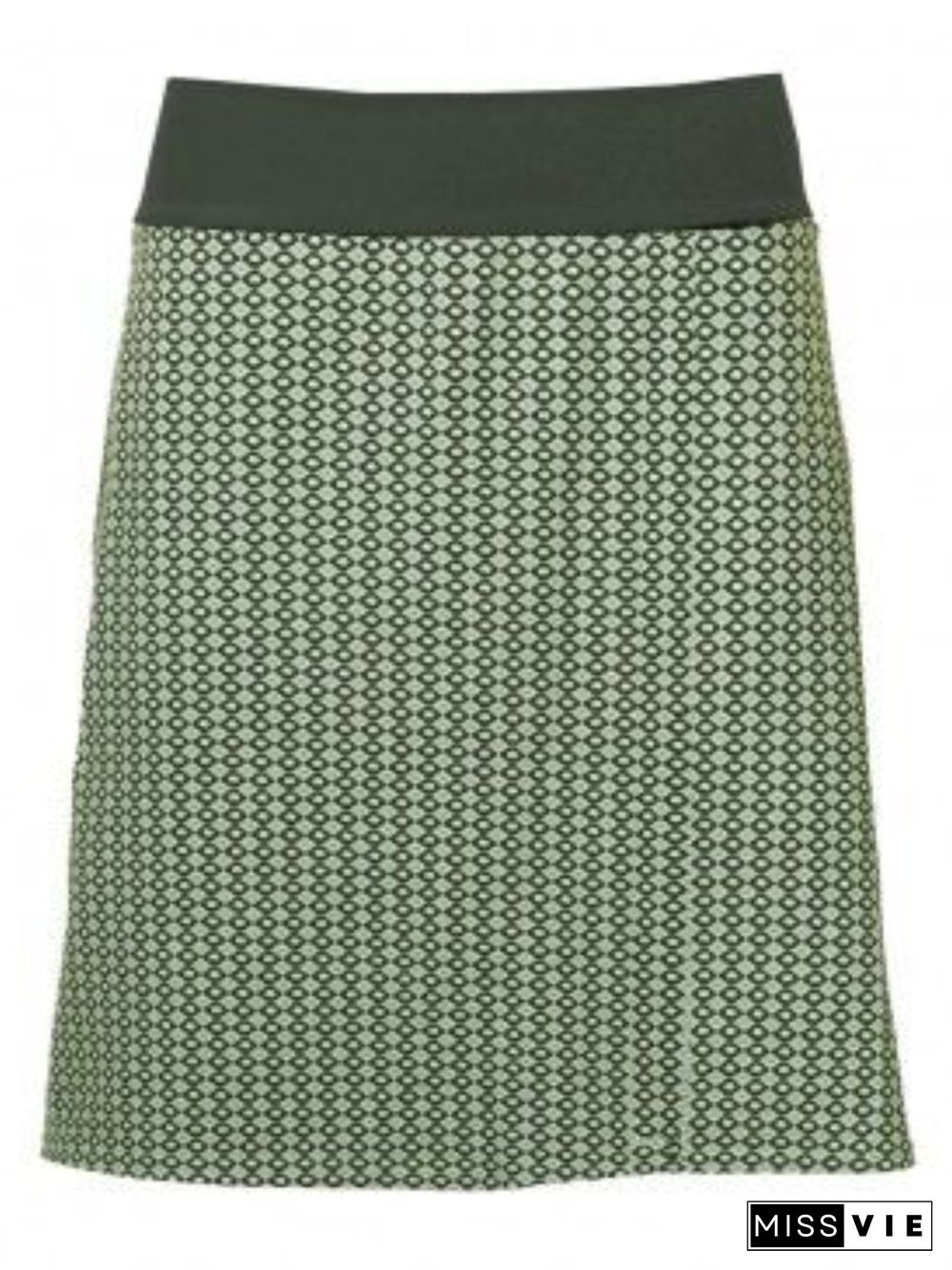 Casual Plus Size Printed Skirt