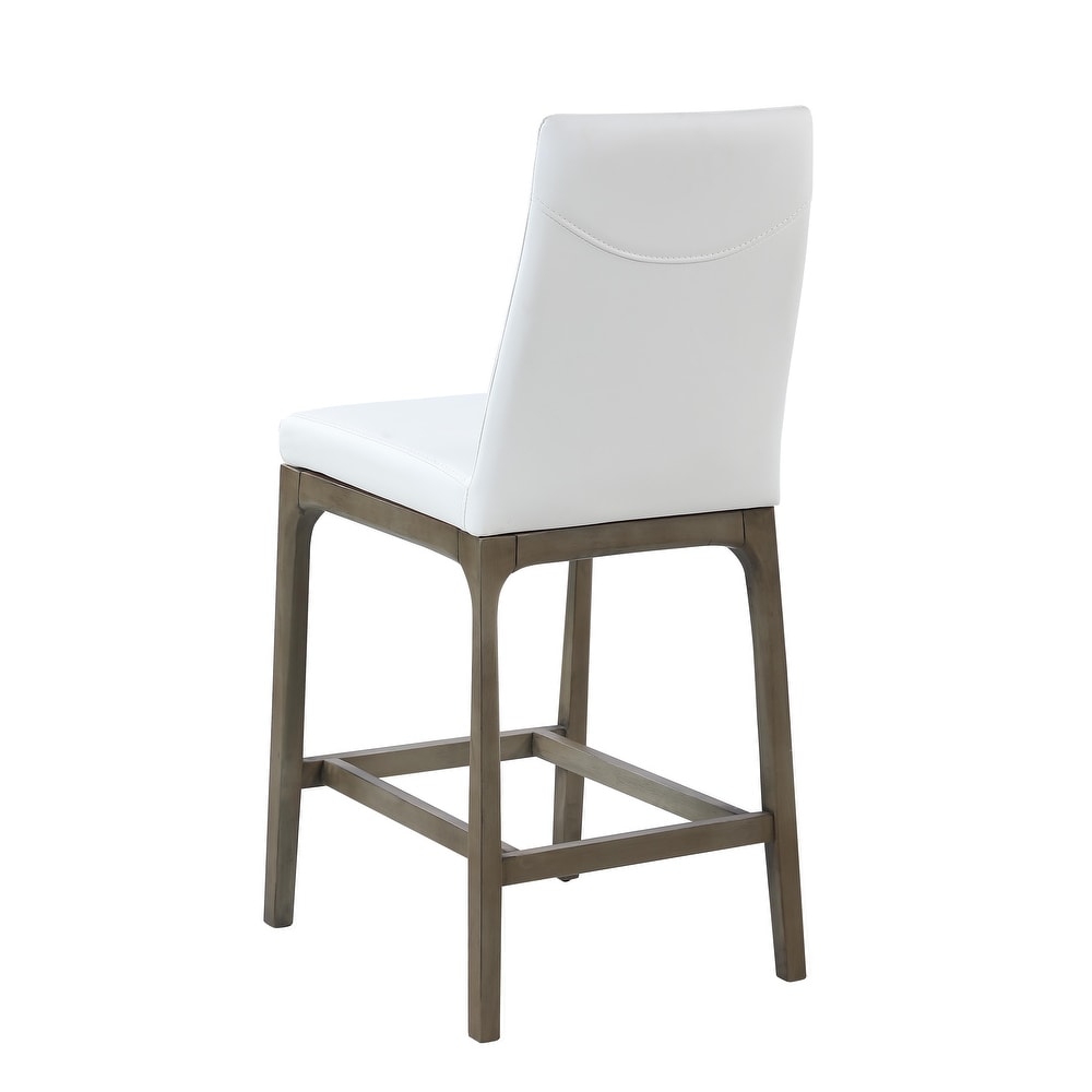 Somette Modern Counter Stool with Solid Wood Base