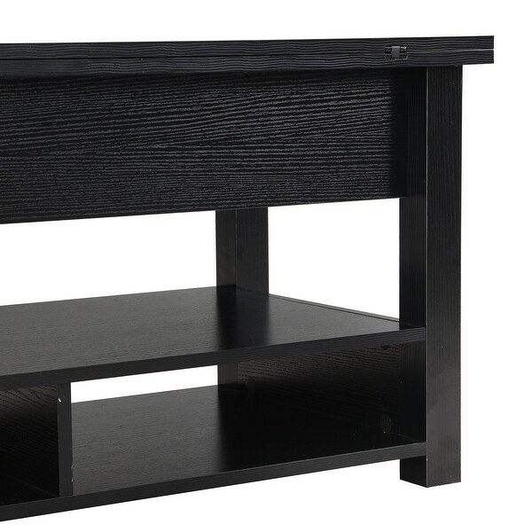 MultiFunctional Lift Top Coffee Table with Open Shelves