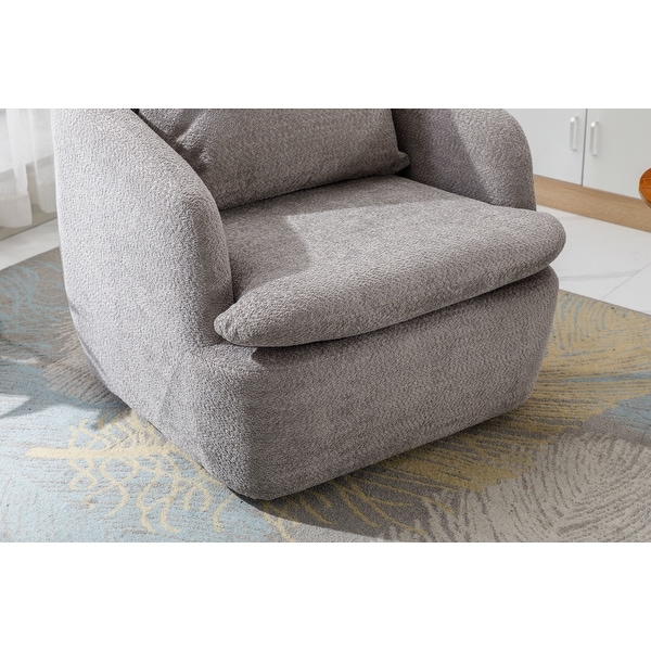 Swivel Barrel Accent Chairs Round Sofa Living Room Chairs， Grey