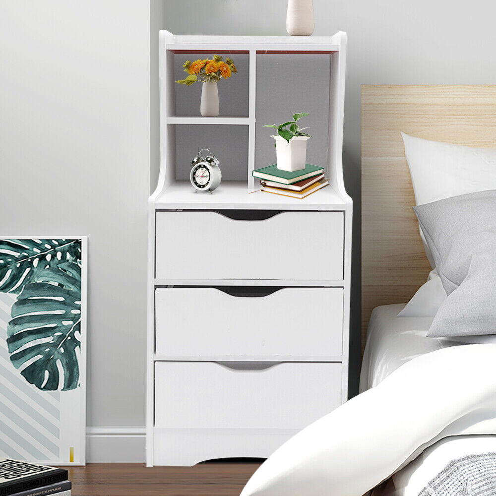 TFCFL Modern Nightstand End Table for Bedroom,Multifunctional Bedside Cabinet Bedroom Storage and 3 Drawer Furniture