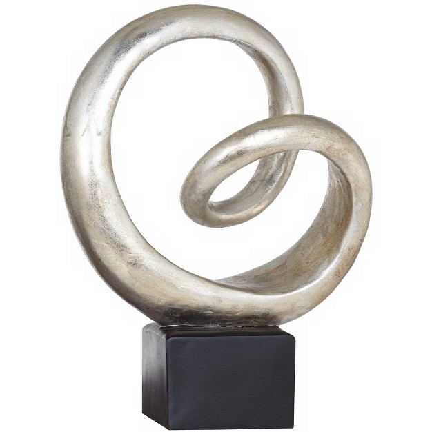 High Silver Finish Modern Sculpture