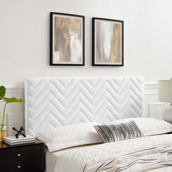 Mercy Chevron Tufted Performance Velvet Full/Queen Headboard - - 37076239