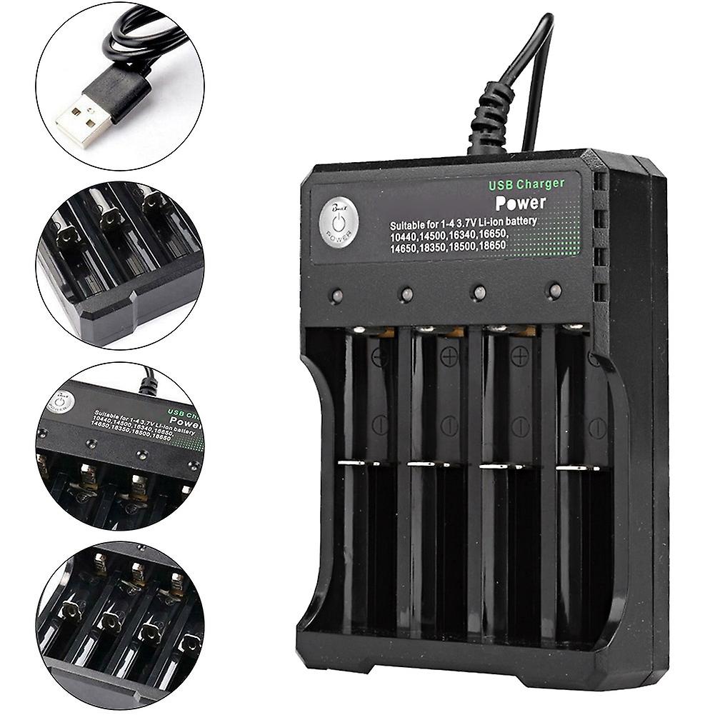 4 Slots Universal Usb Smart Battery Charger For 18650 Rechargeable Battery