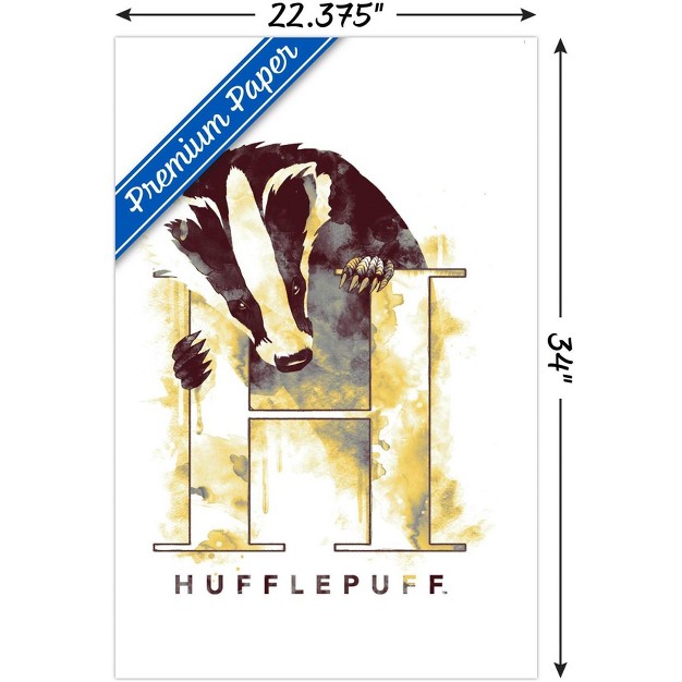 Trends International The Wizarding World Harry Potter Hufflepuff Illustrated House Logo Unframed Wall Poster Prints