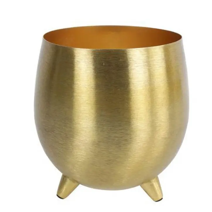 Luxury Design Handmade Glossy Metal Planter Home Indoor Outdoor Garden Usage  Metal Planter Made in India