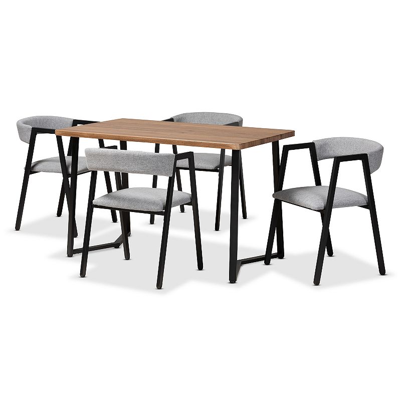 Baxton Studio Delgado Dining Table 5-Piece Set