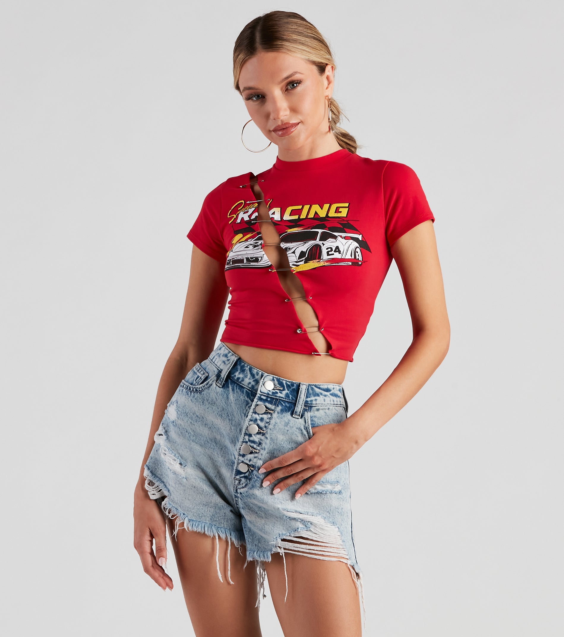 Speedster Racing Graphic Crop Top