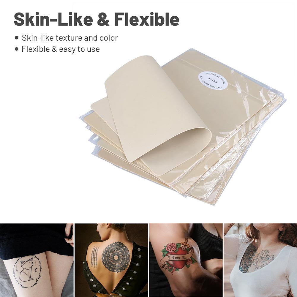 Yescom Tattoo Practice Skin for Tattooing 8x6 Inch 5 Pcs